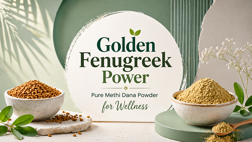 Golden Fenugreek Power: Pure Methi Dana Powder for Wellness
