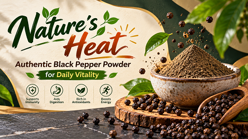 Nature’s Heat – Authentic Black Pepper Powder for Daily Vitality