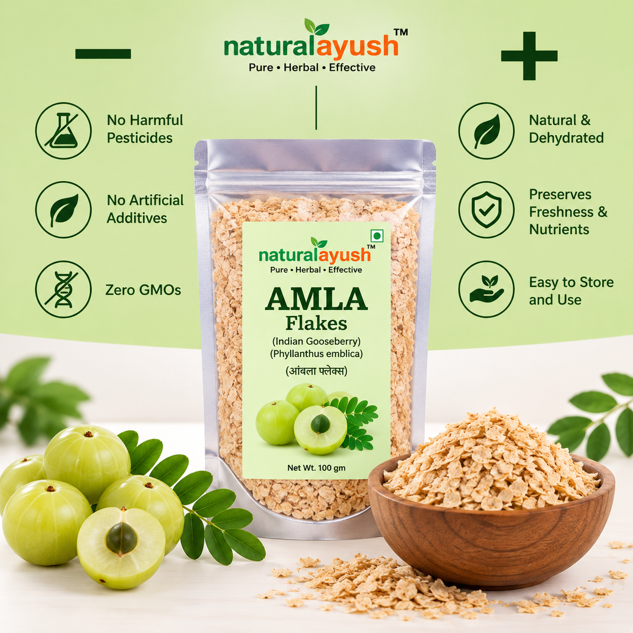 Amla Flakes (Phyllanthus emblica) thumbnail 6