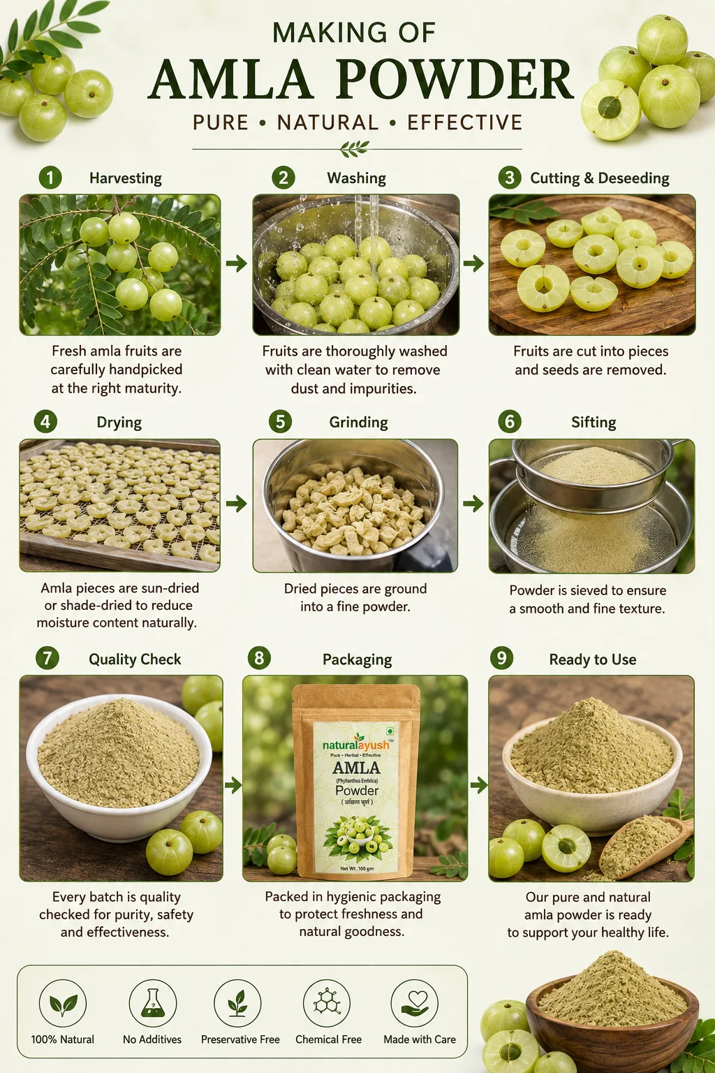 Amla Powder (Phyllanthus emblica) thumbnail 5