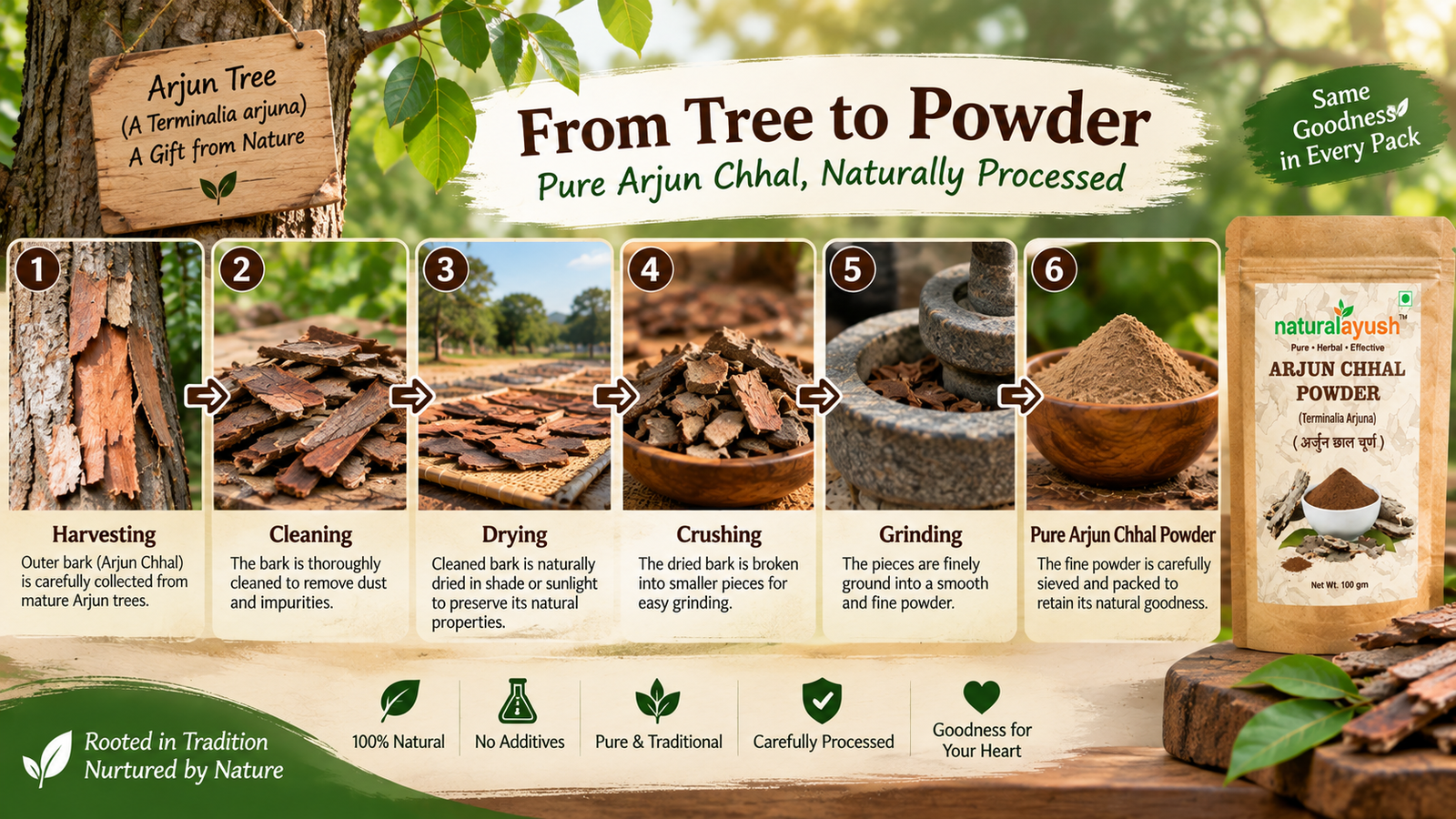 Arjun Chaal Powder (Terminalia arjuna) photo 1