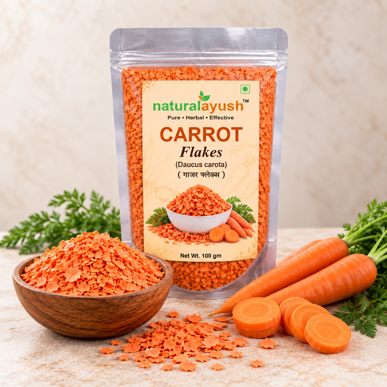Carrot Flakes (Daucus carota)