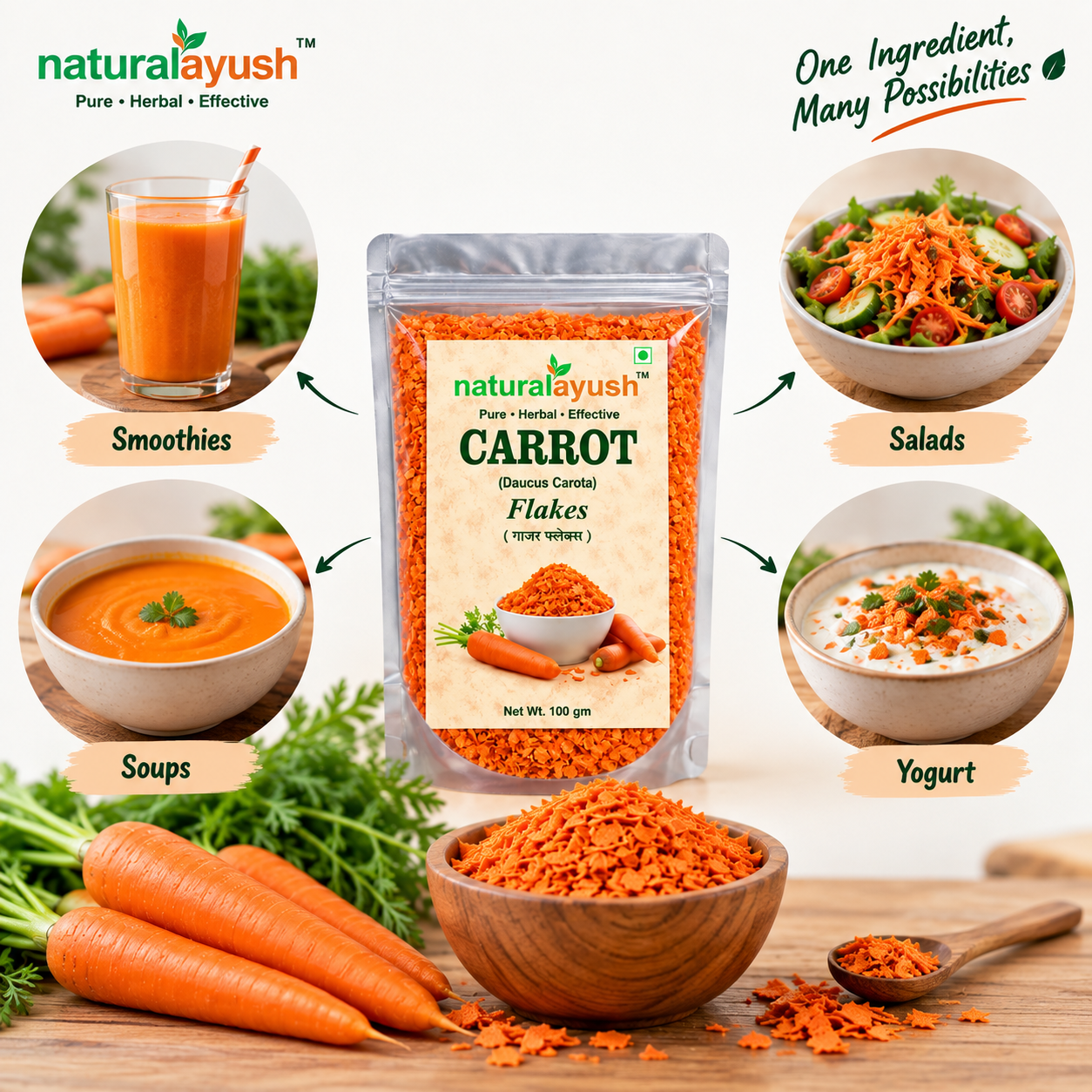 Carrot Flakes (Daucus carota) thumbnail 4