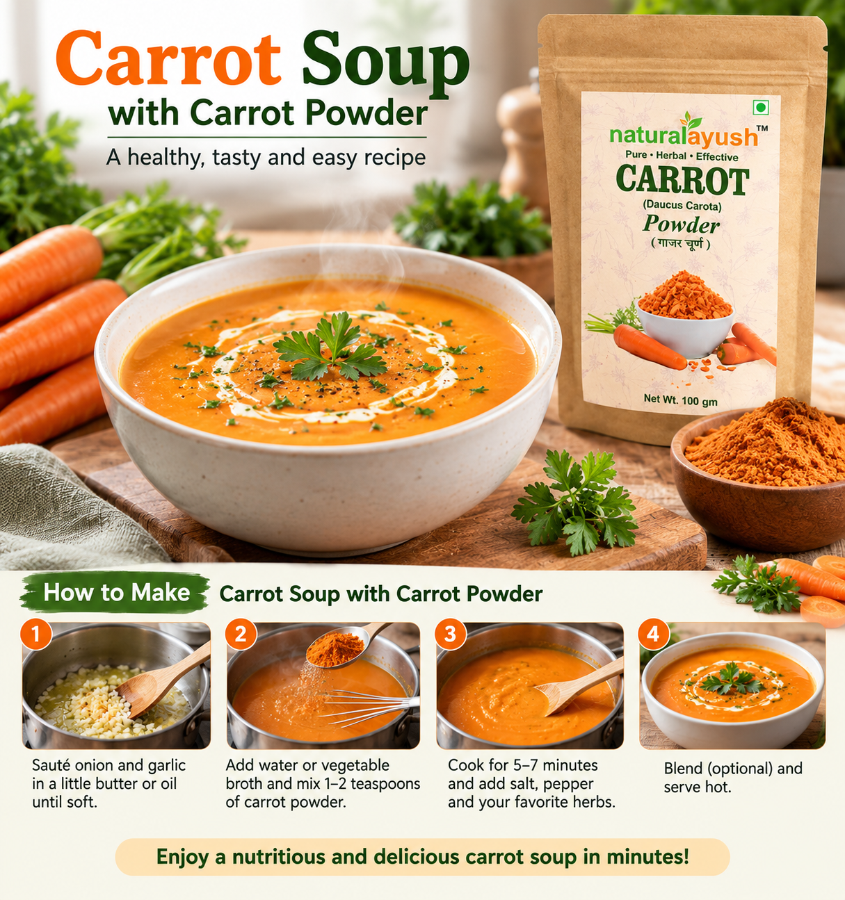 Carrot Powder (Daucus carota) thumbnail 3