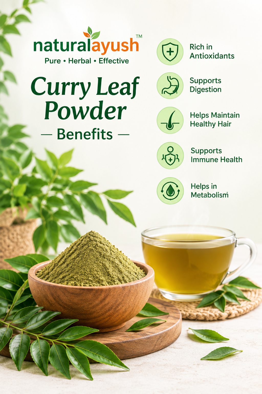 Curry Leaves Powder (Murraya koenigii) thumbnail 2