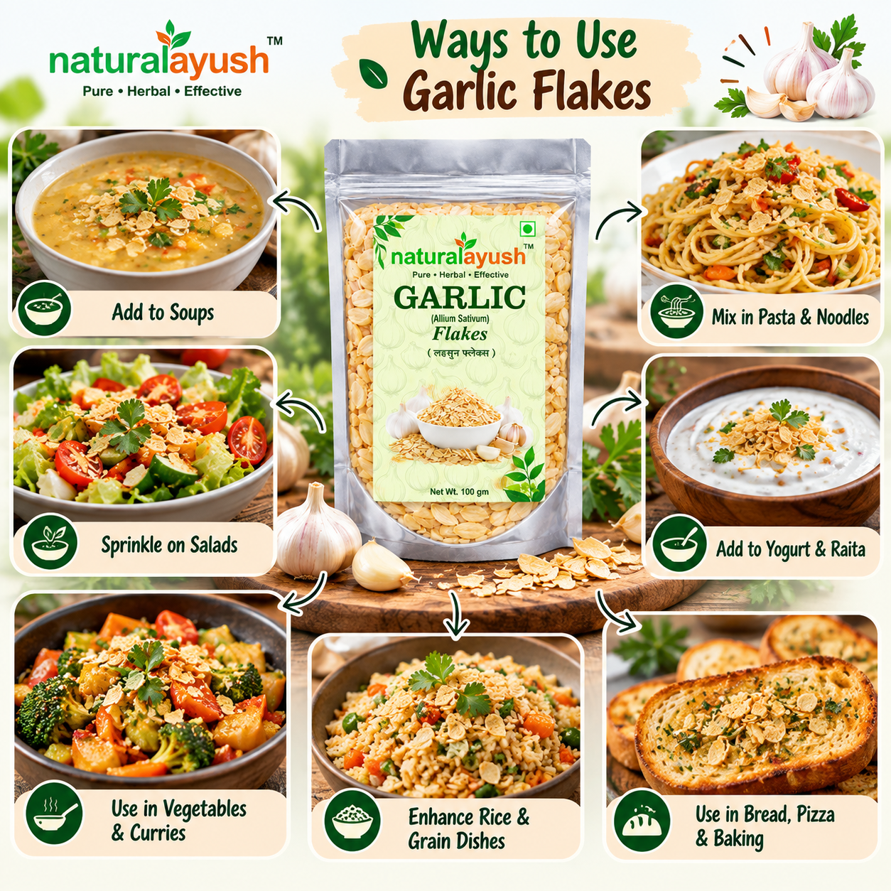 Garlic Flakes (Allium sativum) thumbnail 2