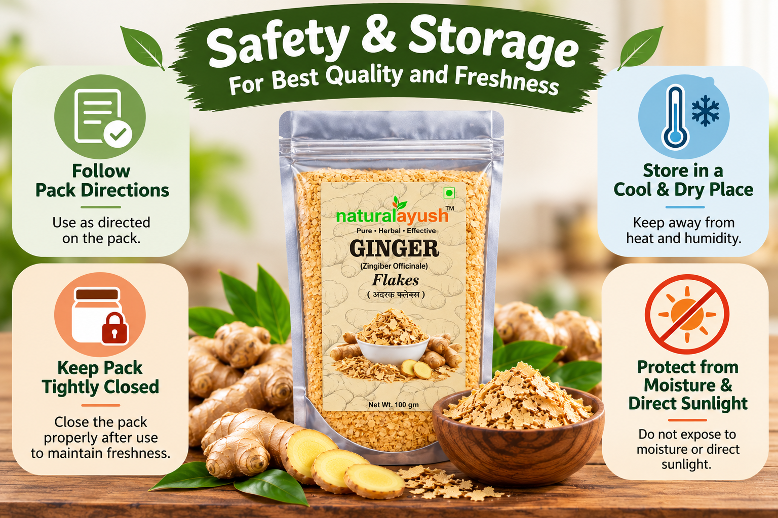 Ginger Flakes (Zingiber officinale) photo 3