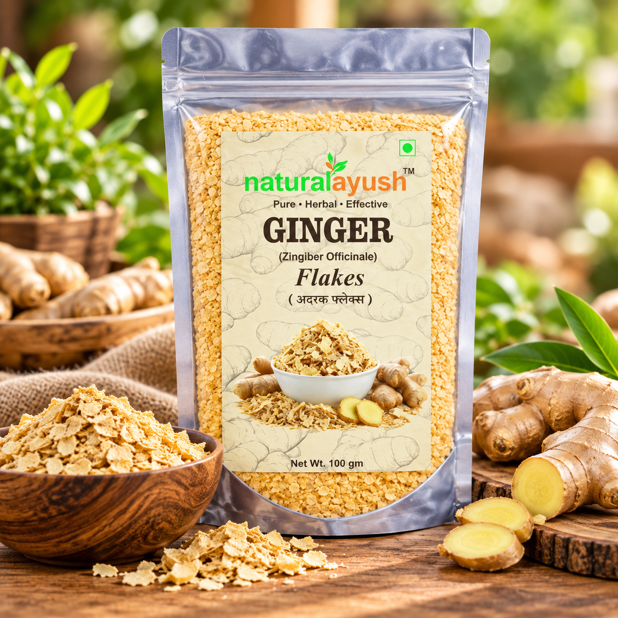 Ginger Flakes (Zingiber officinale) thumbnail 6