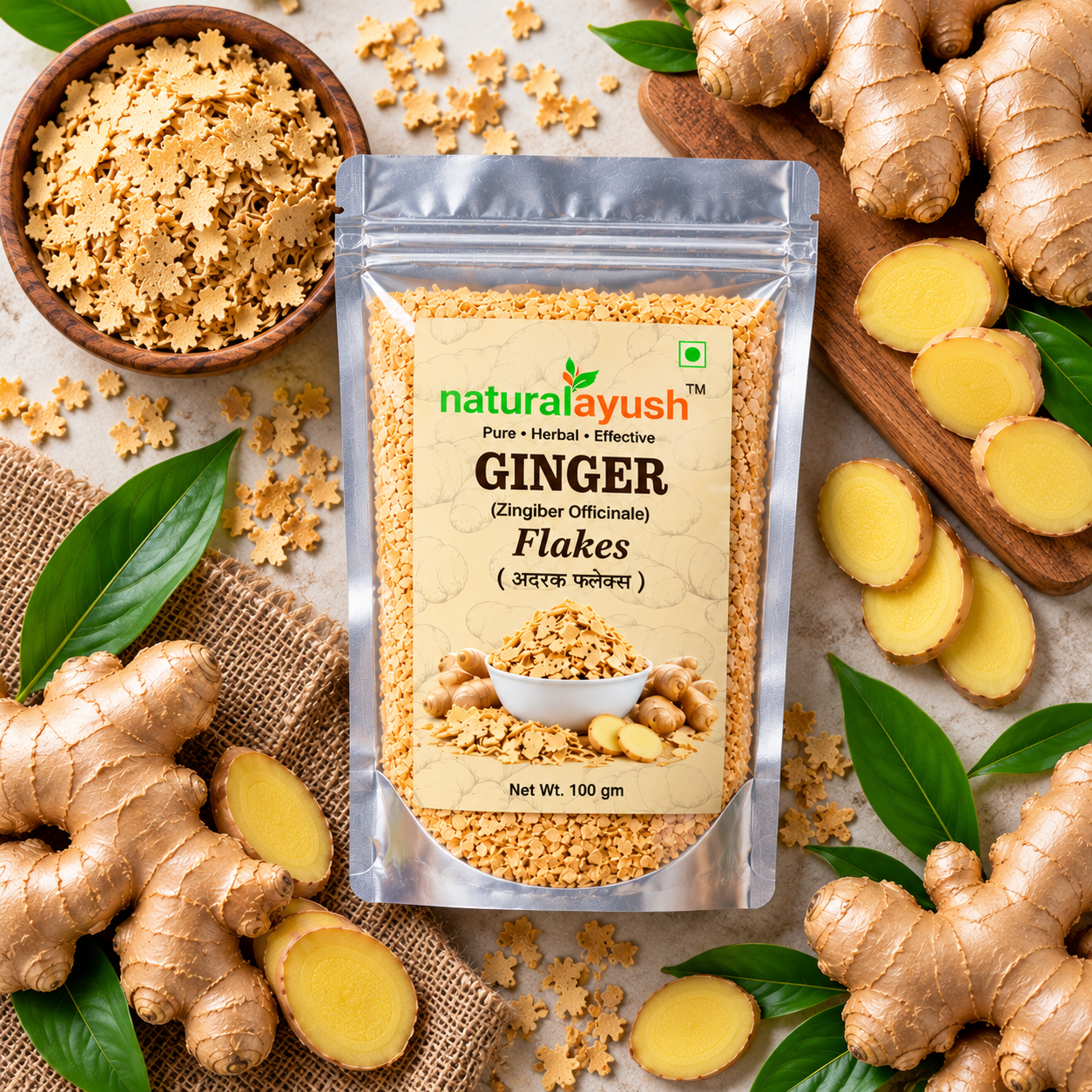 Ginger Flakes (Zingiber officinale) thumbnail 7