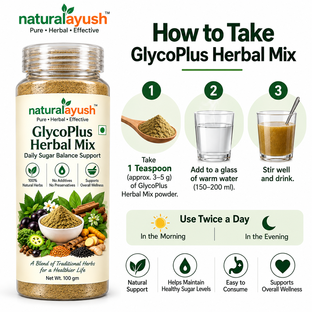 GlycoPlus Herbal Mix Powder thumbnail 3