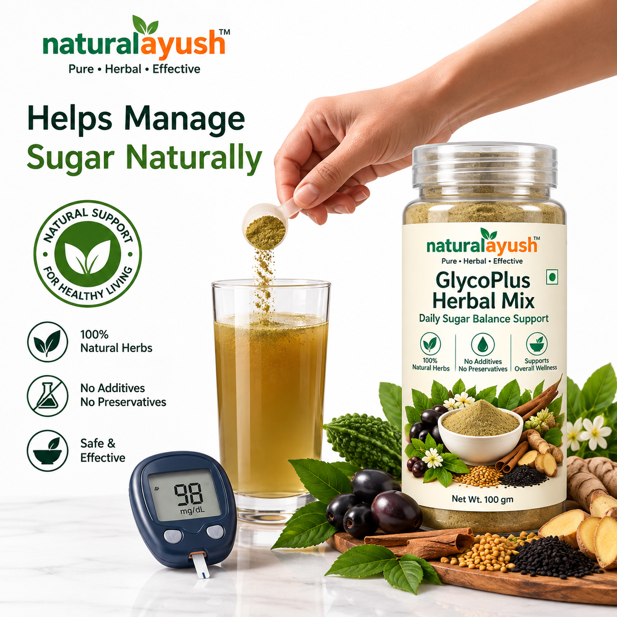 GlycoPlus Herbal Mix Powder thumbnail 4