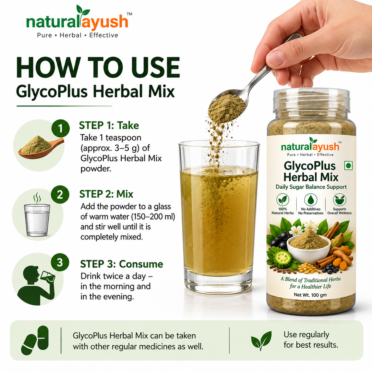 GlycoPlus Herbal Mix Powder thumbnail 5