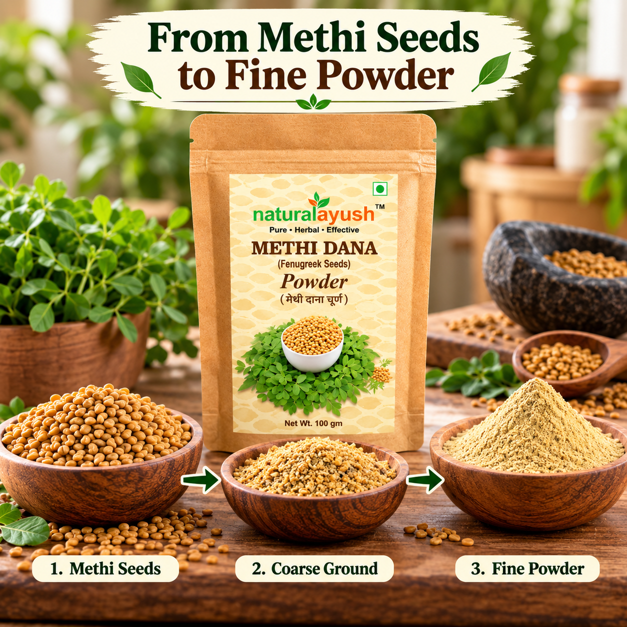 Methi Dana Powder (Fenugreek Seed Powder) thumbnail 6
