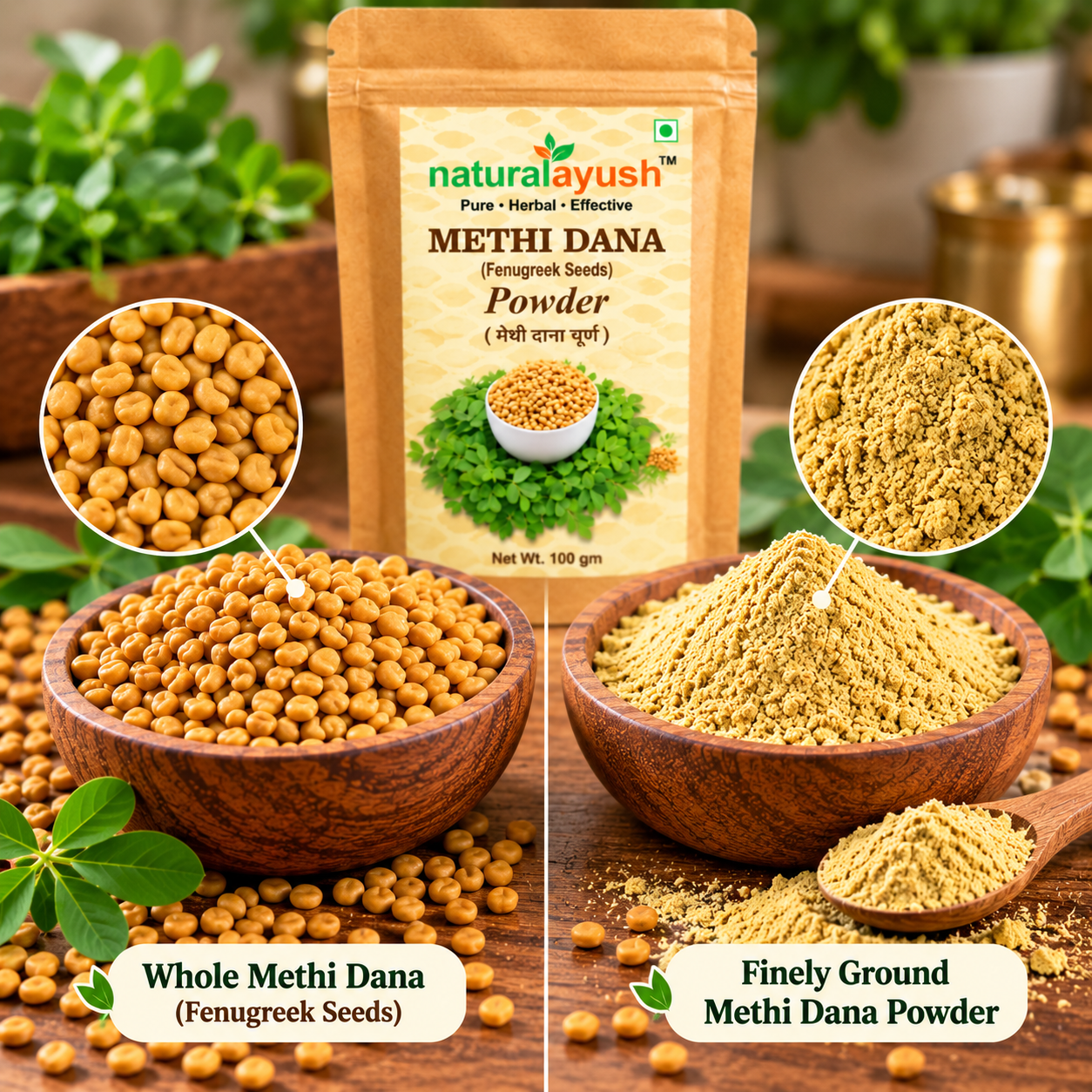 Methi Dana Powder (Fenugreek Seed Powder) thumbnail 3