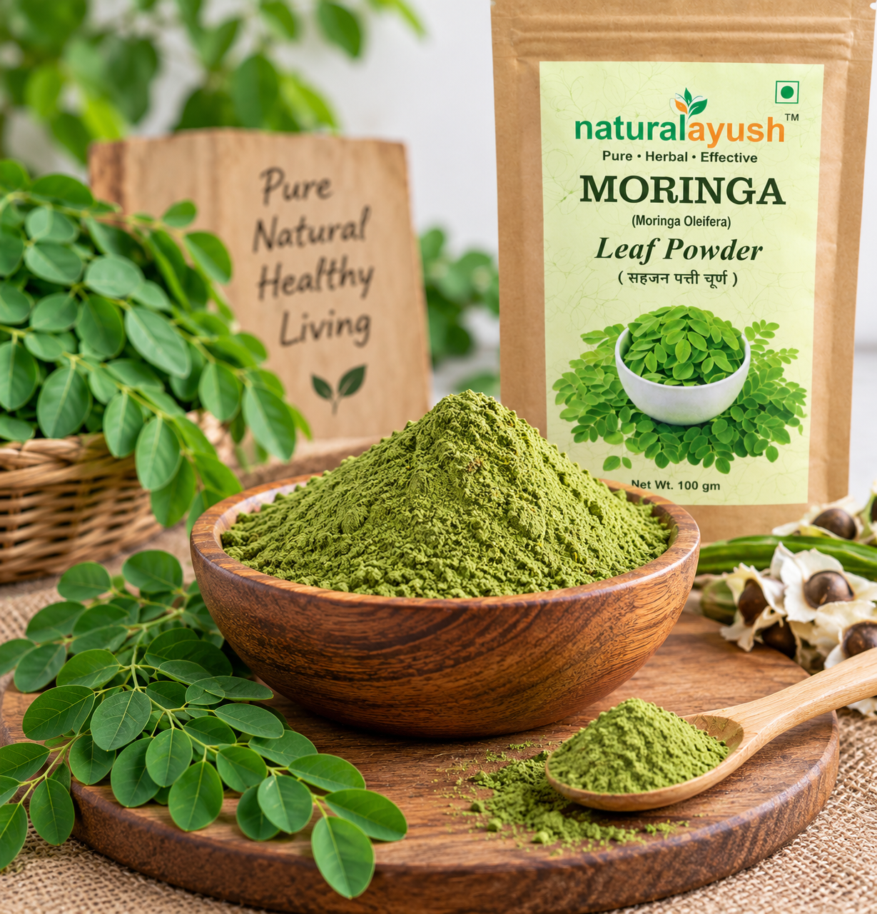 Moringa Leaves Powder (Moringa oleifera) thumbnail 2