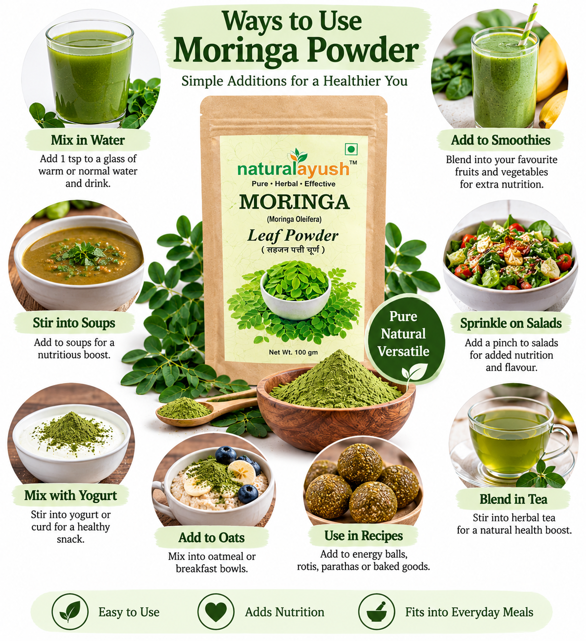 Moringa Leaves Powder (Moringa oleifera) thumbnail 4