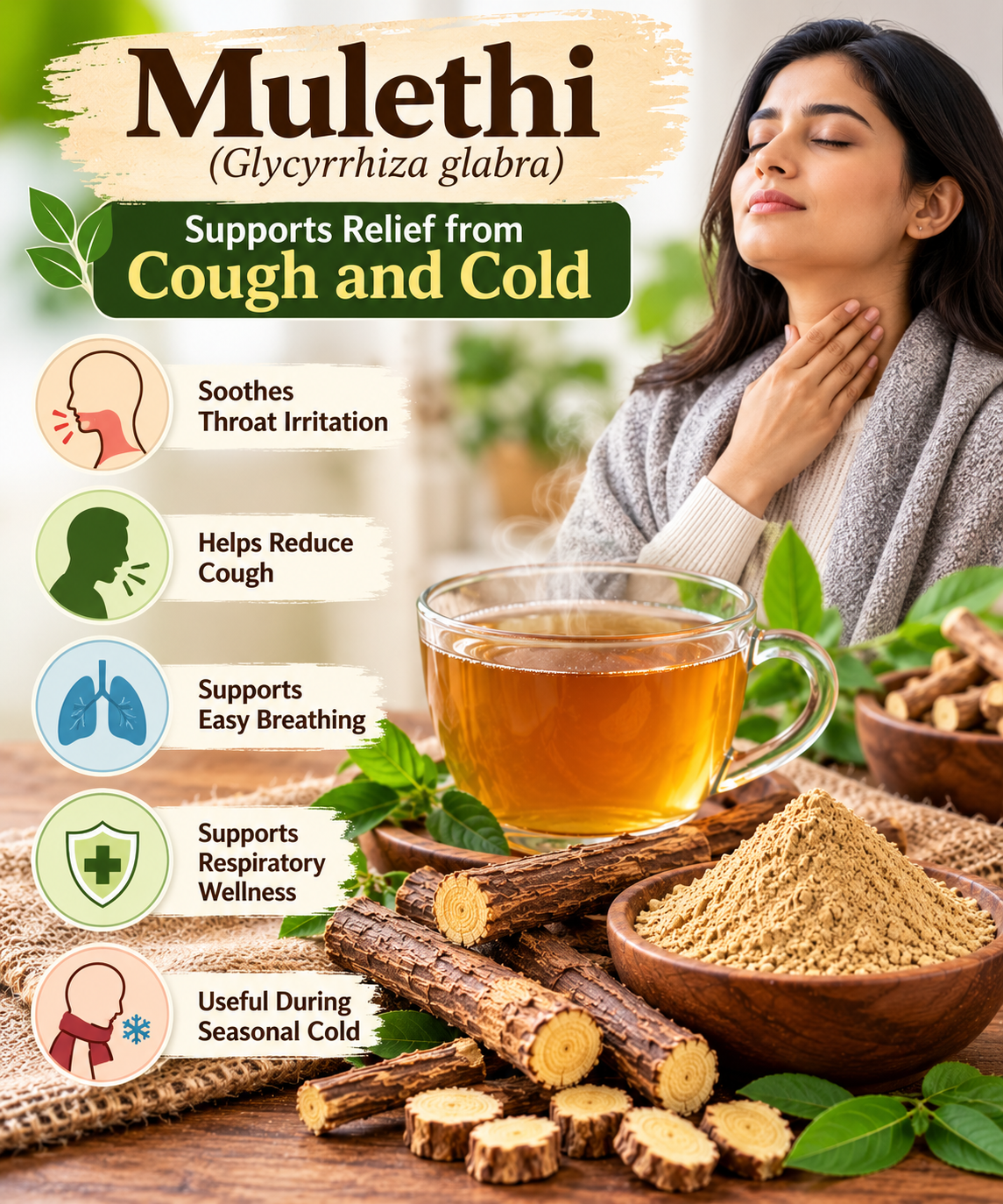 Mulethi Powder (Glycyrrhiza glabra) thumbnail 2