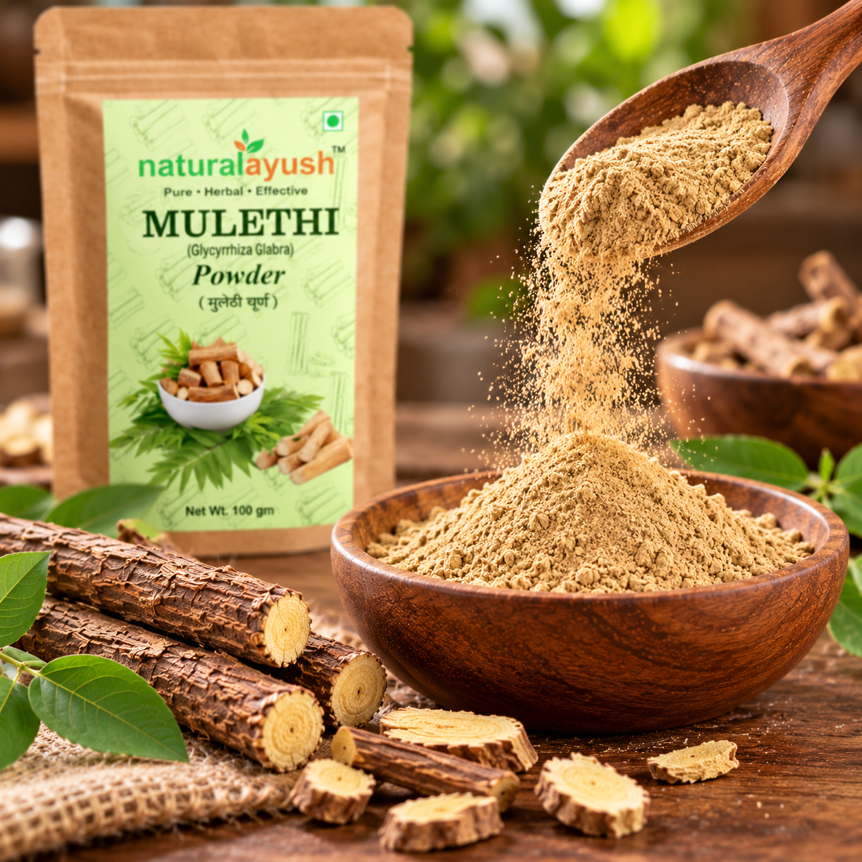 Mulethi Powder (Glycyrrhiza glabra) thumbnail 4