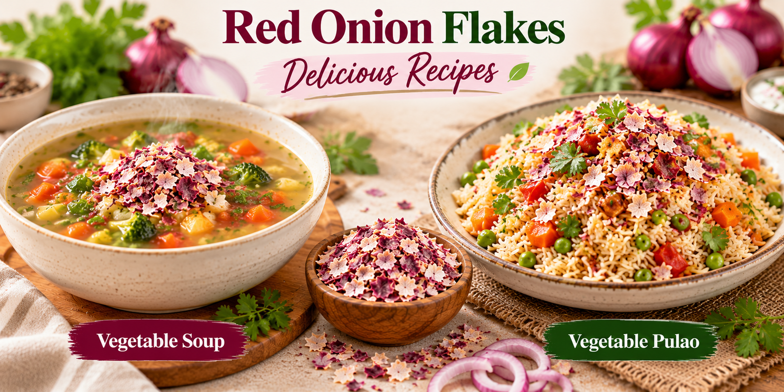 Red Onion Flakes (Allium cepa) photo 1