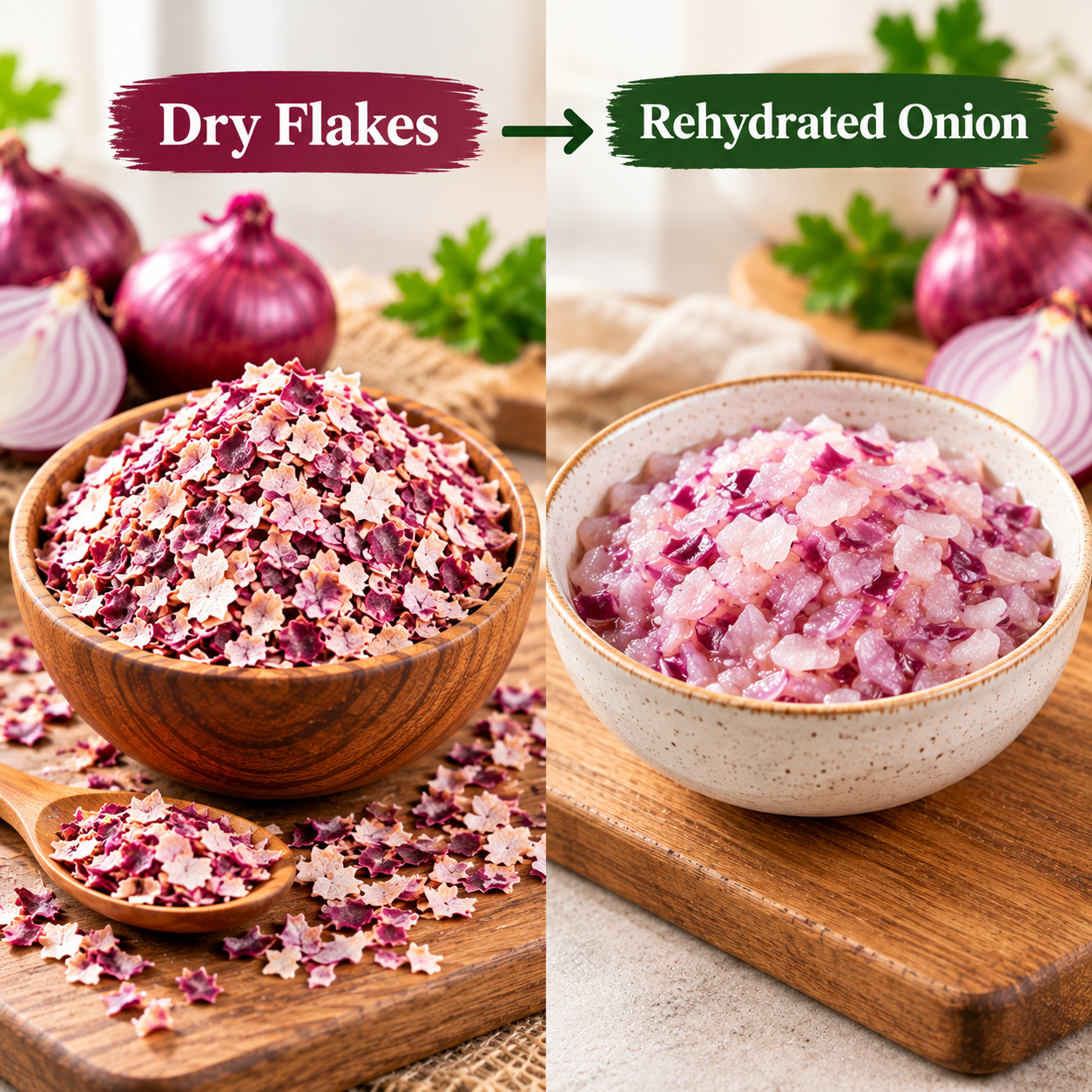 Red Onion Flakes (Allium cepa) thumbnail 3