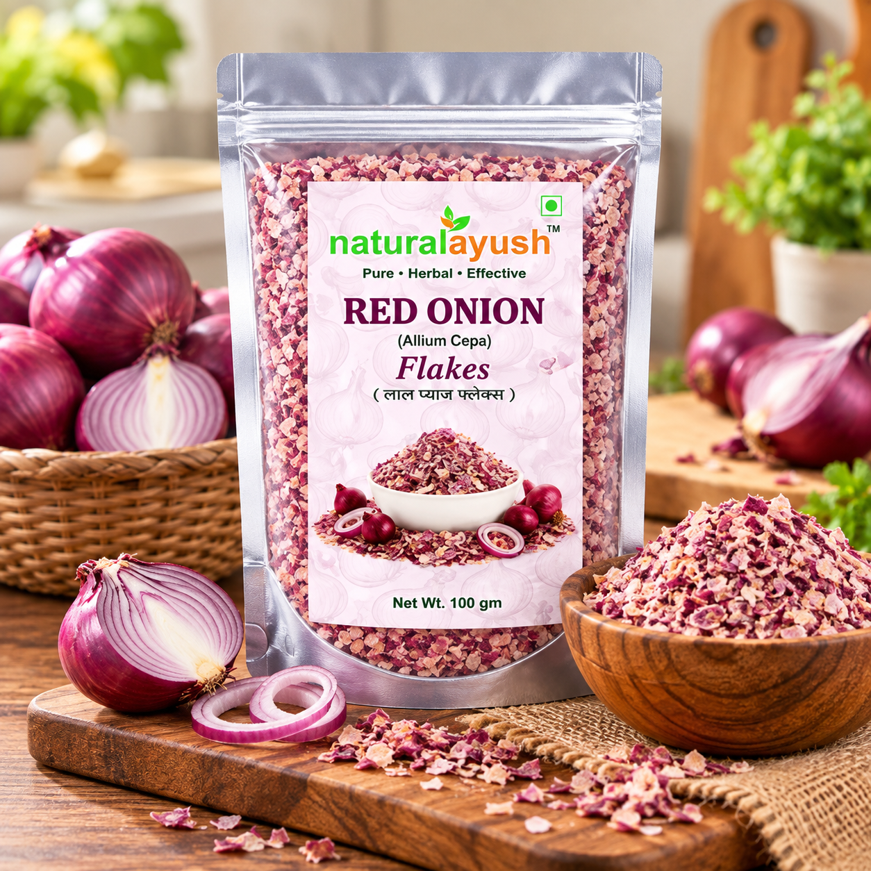 Red Onion Flakes (Allium cepa) thumbnail 6