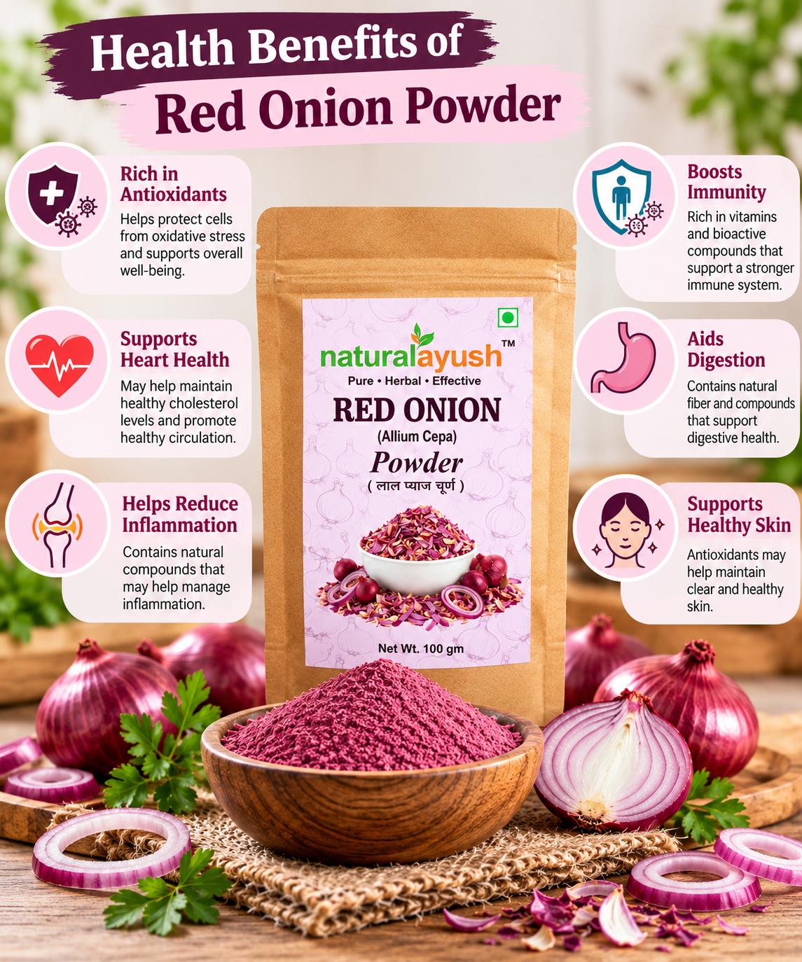 Red Onion Powder (Allium cepa) thumbnail 6