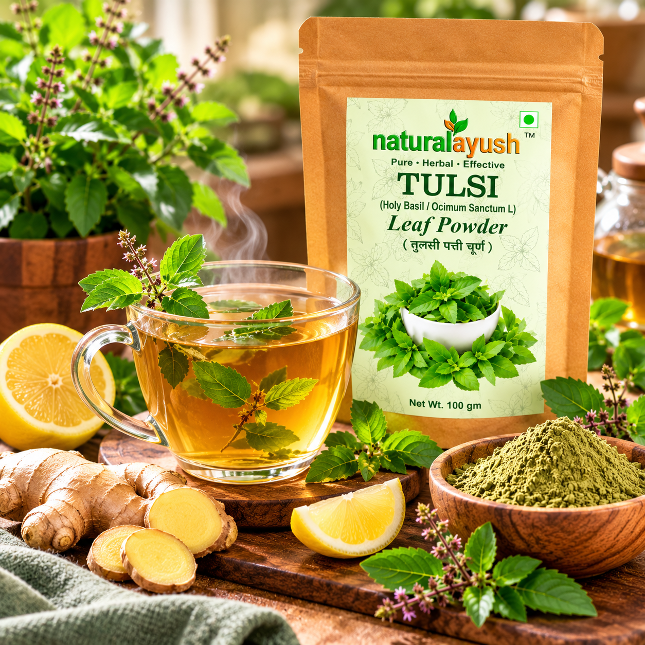 Tulsi Powder (Ocimum tenuiflorum) thumbnail 4