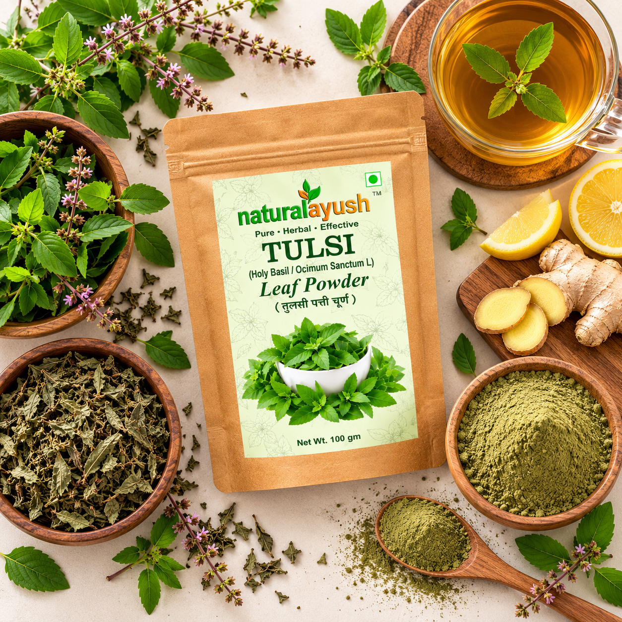 Tulsi Powder (Ocimum tenuiflorum) thumbnail 3