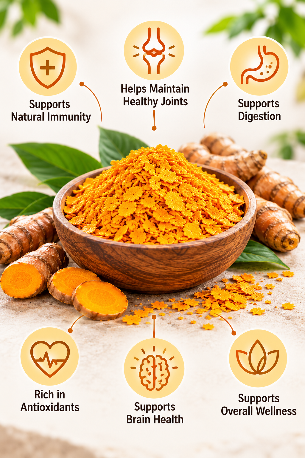 Turmeric Flakes (Curcuma longa) thumbnail 4