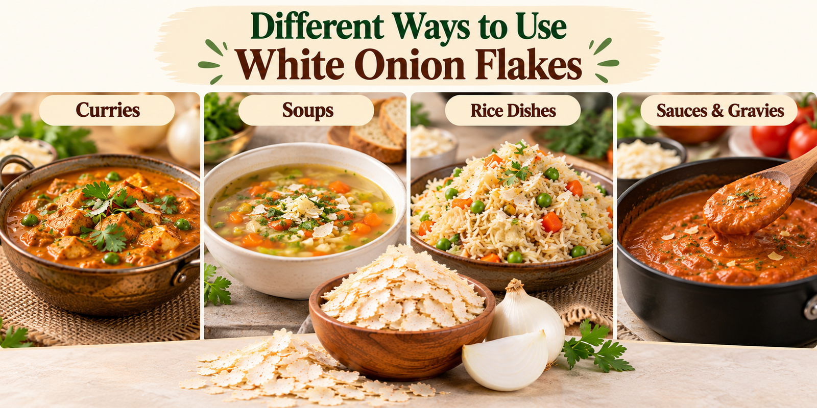 White Onion Flakes (Allium cepa) photo 2