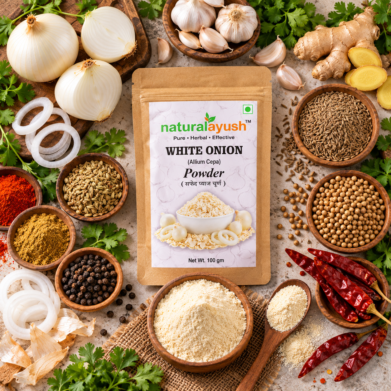 White Onion Powder (Allium cepa) thumbnail 4