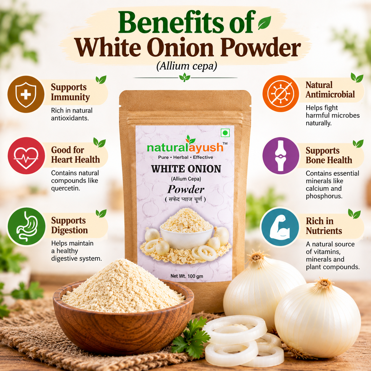 White Onion Powder (Allium cepa) thumbnail 2