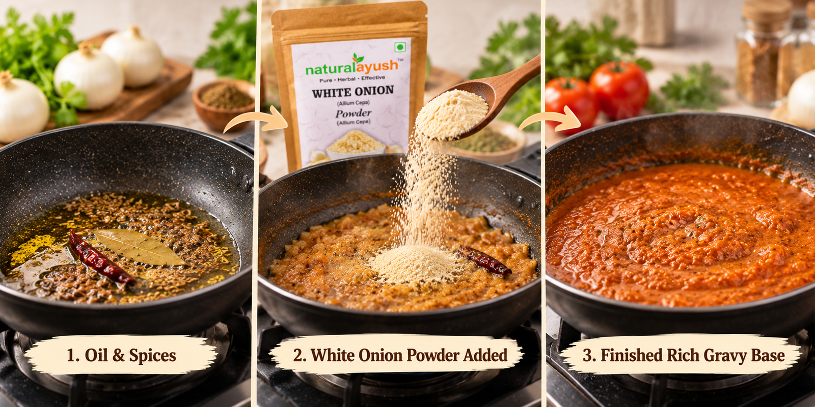 White Onion Powder (Allium cepa) photo 3