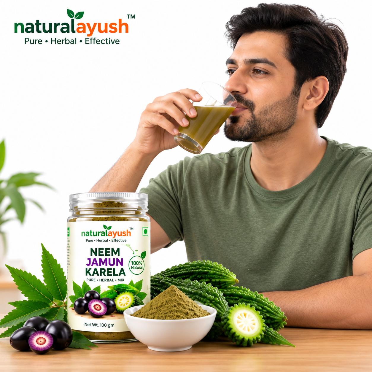 Neem Jamun Karela Mix Powder thumbnail 2