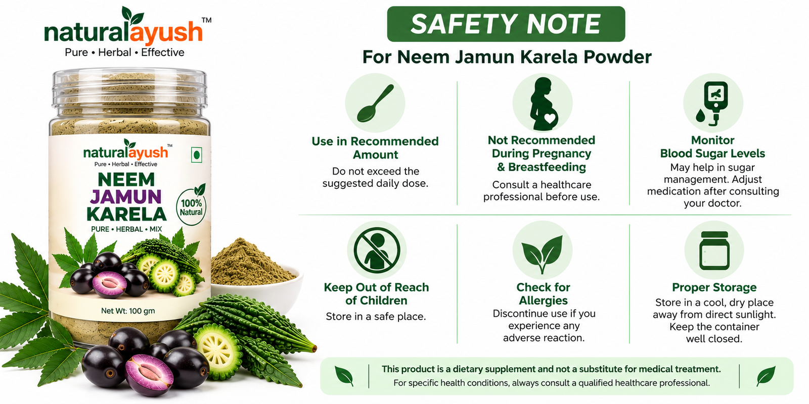 Neem Jamun Karela Mix Powder photo 1